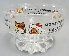 【中古】食器その他(キャラクター) 9 ハローキティ＆アイルー ガラスボウル 「サンリオ当りくじ MONSTER HUNTER×HELLO KITTY 第2弾」 