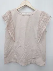 ◇ ROPE PICNIC ロペピクニック コットン　袖レース ノースリーブ カットソー サイズ38 ベージュ レディース P  【1408200043961】