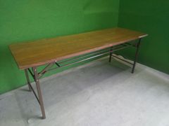 折りたたみテーブル W180cm×D60cm（キズ・汚れあり）■会議用テーブル■U-974