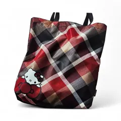 sweet10月号　付録　ハローキティチェック柄トートバッグ