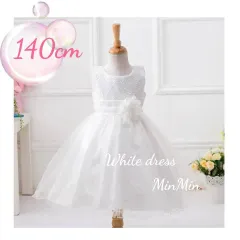 新品120〜140cm♡キッズドレス　 結婚式 リングガール キッズ  ドレス ロングドレス  ジュニア リンクガール  ワンピース  子供服  プリンセスドレス  ピアノ発表会  コンクール  結婚式  発表会  フォーマル  ウェディング