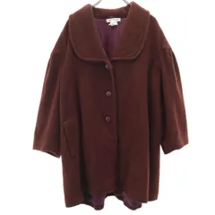 LANVIN ランバン 80s イタリア製 ヴィンテージ ウールコート 46 ブラウン レディース 古着のサムネイル