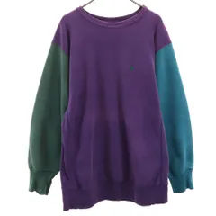 チャンピオン 90s USA製 オールド 刺繍タグ 長袖 リバースウィーブ スウェット トレーナー XXL パープル 他 Champion ビッグサイズ メンズ