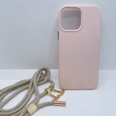 【在庫処分】iPhone13ProMax用　スマホショルダー　ストラップ付きケース　サクラピンク　桜カラー　2Wayケース　取り外し可能　肩掛けストラップ　長さ調節可能　落下防止　ショルダーストラップ　スマホストラップ　シリコンケース　手触り抜群