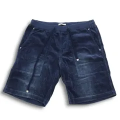 BAYFLOW ベイフロー ウォッシュ加工 サマー コーデュロイ イージー ベイカー ハーフ ショート パンツ Sz.3 メンズ ネイビー