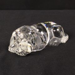 1304 M1011305281-5 Meissen マイセン クリスタル オブジェ 犬 置物 ガラス