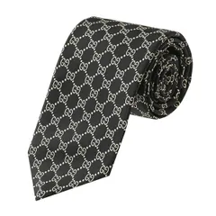 新品 グッチ GUCCI ネクタイ GGパターン ブラック 黒