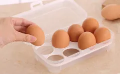 【特価商品】容器 冷蔵庫 便利 プラスチック 収納 用品 グッズ 携帯 バーベキュー BBQ たまごケース ケース エッグホルダー キャンプ アウトドア ソロキャンプ 卵ケース Fumemo