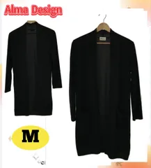 Alma Design アルマデザイン アウター スプリングコート キレイめ 長袖 シンプル レディース ブラック M