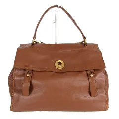 イヴサンローラン YVES SAINT LAURENT ミューズトゥ ハンドバッグ 2WAY ショルダーバッグ フラップ ワンハンドル 手提げ 斜め掛け カバン 茶 ブラウン 229563/△H53