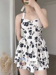 水着 レディース ワンピース 体型カバー ママ水着 オールインワン 大人 大きいサイズ オシャレ 女性用 花柄 夏xiaokb284