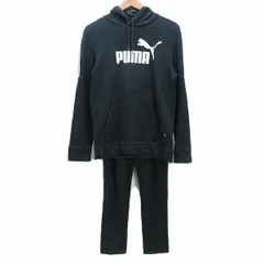 k■プーマ/PUMA スウェット 上下セットアップ/プルオーバー/テーパード【M】黒/MENS■69【中古】