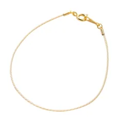 【ベージュ×ワンサイズ】[Cream dot. クリームドット公式] ブレスレット レディース  金属アレルギー ニッケルフリー 細い ロープ風 重ねづけ スリムコード 大人  のサムネイル