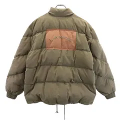 ランセル バックロゴ ダウンジャケット M カーキ系 LANCEL 刺繍 レディース 古着 【231026】