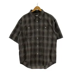 B:MING by BEAMS ビーミングバイビームス チェック半袖シャツ sizeＬ/グレージュ系
