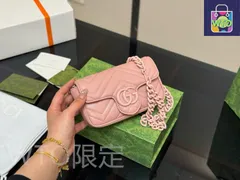 【今日特価】Gucci グッチ GG マーモント シリーズ 羊革のマカロンカラーデザインで高品質・コストパフォーマンスに優れる