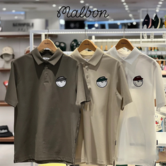 Malbon ビジネス スポーツ カジュアル ゴルフウェア ゴルフ ユニセックス 半袖 ポロシャツ 軽量 通気性 Tシャツ