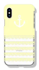 Xperia XZ2 SO-03K SOV37 702SO ケース カバー エクスペリアXZ2 スマホケース ハードケース マリン 海 レース ボーダー パステルカラー 大人 かわいい 海 人気 クリア 透明 カラー06