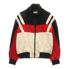 SAINT LAURENT PARIS (サンローランパリ) 22SS シルク テディブルゾン ジップアップジャケット ホワイト/ブラック/レッド 664170 Y2D60のサムネイル