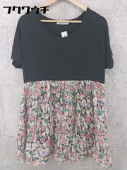 ◇ bulle de savon ビュルデサボン 総柄 半袖 ミニ ワンピース サイズF ブラック ホワイト マルチ レディース 【中古】 【1002801154684】のサムネイル