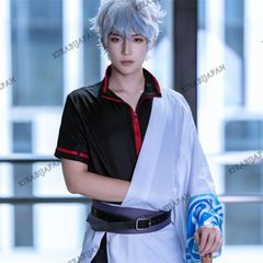 新品未使用 銀魂 坂田銀時 コスプレ衣装 フルセット アニメキャラクター完全再現 撮影会 舞台演出 仮装イベント ハロウィン 推し活 プレゼ