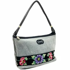 フェイラー ハンドバッグ アネモネ ミニバッグ シュニール織 綿 グレー ブラック 黒 マルチカラー FEILER フラワー 花柄 ミニハンドバッグ ワンハンドルバッグ 手提げ バック カバン 鞄 レディース 女性 【中古】