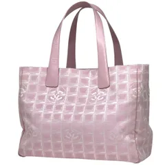 シャネル CHANEL ニュートラベルライン トート MM ココマーク ショルダーバッグ トートバッグ ナイロンジャガード ピンク  A15991 レディース 【中古】
