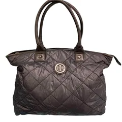 186005 Tory Burch トリーバーチ キルティング トートバッグ ブラック ナイロン