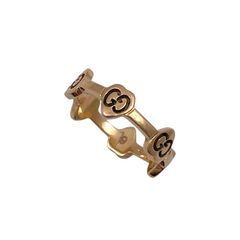 【GUCCI】グッチ ハート アイコン リング・指輪 K18ピンクゴールド レディース 750 9号 GG