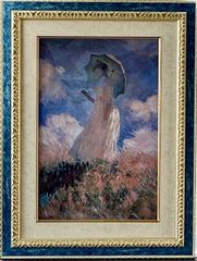 複製絵画　モネ 日傘をさす女