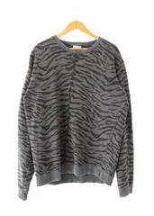 サンローラン パリ SAINT LAURENT PARIS 19AW USED加工 ゼブラプリント クルーネック スウェット トレーナー 583936 YBJP2 L 黒 ブラック チャコール ブランド古着ベクトル 中古☆AA★250703のサムネイル