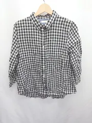 ◇ ⊂ studio CLIP スタディオクリップ ギンガムチェック柄 配色裏地 長袖 シャツ サイズ表記なし ブラック系 レディース E  【1411130007569】