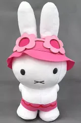 【中古】ぬいぐるみ ミッフィー(ピンク) バケットハット＆お花のサングラス SLサイズぬいぐるみ 「ブルーナファミリー」 タイトーオンラインクレーン限定