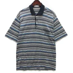 90s GIVENCHY SPORT イタリア製　ボーダー　半袖　ポロシャツ r0113339244-1.jpg