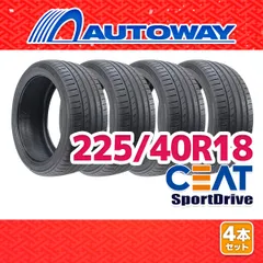 【AUTOWAY】 新品 225/40R18 サマータイヤ CEAT SportDrive 18インチ 4本セット 夏タイヤ オートウェイ