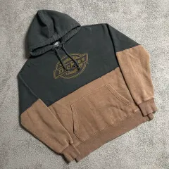 DICKIES(ディッキーズ) 茶色 フリースロゴ フード付きTシャツ