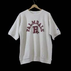 チャンピオン CHAMPION C3-B002 リバースウィーブ ショートスリーブ クルー ネック スウェット シャツ トレーナー 半袖 M 杢 アイボリー REVERSE WEAVE S/S CREW NECK SWEAT SHIRT タグ付 美品