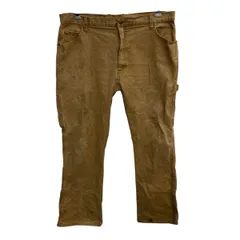 Dickies ワークパンツ W40 ブラウン ディッキーズ ジップアップ ワーク ペインター コットン 古着卸 アメリカ仕入 2508-548