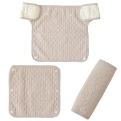 新品 抱っこ紐 よだれカバー 防水 シンプルで可愛いデザインのよだれカバー 胸当てカバー 3点 エルゴやベビービョルンなどの抱っこ紐に最適 よだれパッド 綿100％ 6重ガーゼ