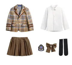 子供服　6点セット 子供スーツ 学生服 フォーマル ブレザー キッズ 女の子 発表会 入学式 入園式  七五三 結婚式 卒園式 卒業式100 110 120 130 140 150cm