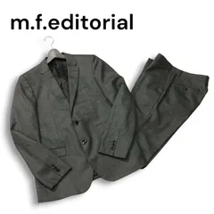 m.f.editorial タカキュー 通年 総裏★ ストレッチ シャイニーウール セットアップ スーツ Sz.A7　メンズ ビジネス