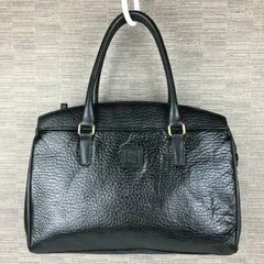 NINA RICCI/ニナリッチ　高級レザー　ハンドバッグ〈黒/BLACK/ブラック〉3箇所収納　ビジネス　管NO.YB18-12