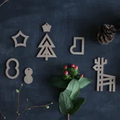 森のオーナメント：北欧雑貨　北欧インテリア　クリスマスツリー　飾り