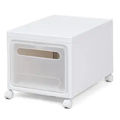 【新品】 アストロ 【使い方動画あり】 収納ボックス ホワイト キャスター付き 収納ケース 積み重ねできる 前からも取り出せる 折りたたみ コンテナ ルームケース 衣装ケース 310-30 1