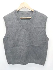 ◇ ⊆ 無印良品 コットン100% ベスト サイズXL ダークグレー レディース E  【1410230013494】