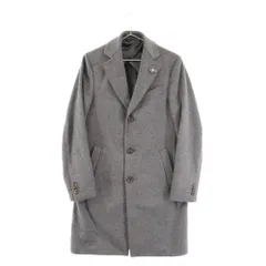 LARDINI (ラルディーニ) フラワーコンチョボタン 3B ウールメルトン チェスターコート グレー JH23143AQのサムネイル