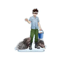 【中古】アクリルスタンド・アクリルパネル クロム 描き下ろし 飼育係ver. 特大アクリルスタンド 「Dr.STONE×東武動物公園」