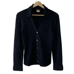 極美品♡ロロピアーナシルク55％カーディガンロゴボタン最高級素材紫