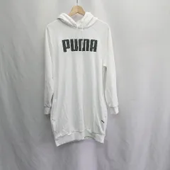 ◇ ⊇ PUMA プーマ フード付き 長袖 ロング丈 ワンピース サイズUS XS ホワイト レディース E  【1504210004265】