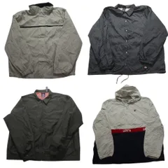 古着卸 まとめ売り ブランドMIX ジャケット 4枚セット (メンズ 2XL ) ディッキーズ ノーティカ  リーバイス ハーフジップ 中古 古着 MY3069
